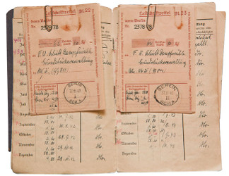 Zwischen 1943 und 1945 sind keine Einträge im Mietzahlungsbüchlein
