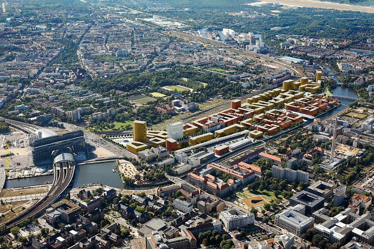 Baumassenmodell des Heidestraßenquartiers (Quelle: Vivico)