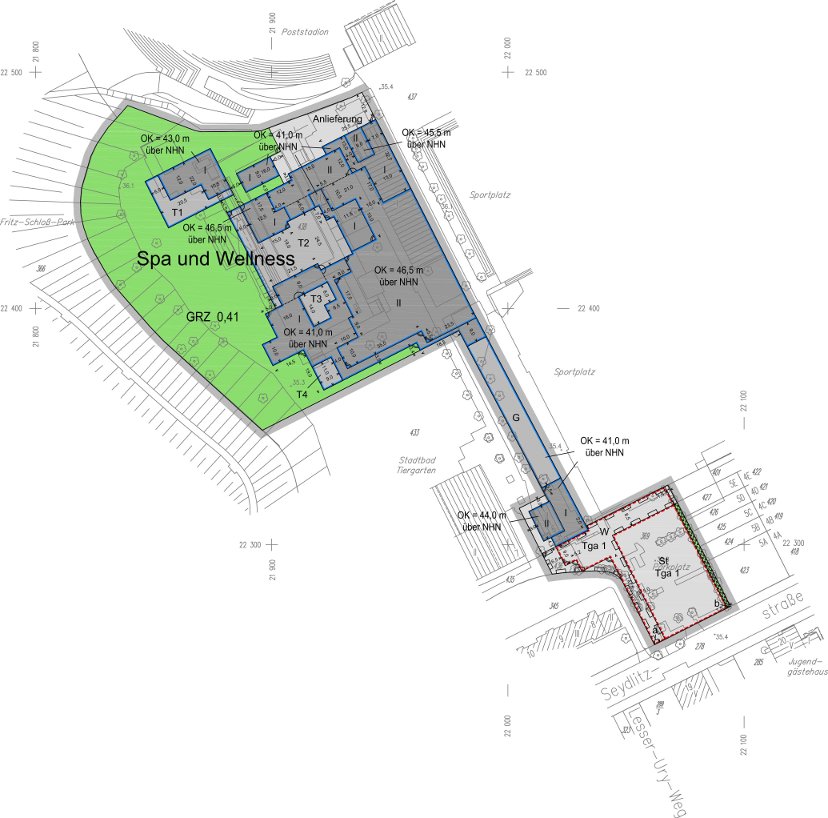 Ausschnitt Zeichnung B-Plan