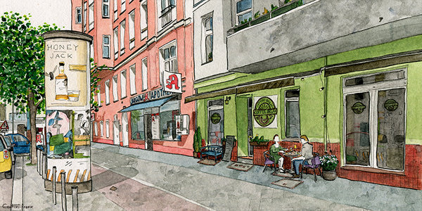 Café Coffee-Break, Illustration: Sara Contini-Frank