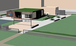 Planansicht des kuenftigen Hauses
