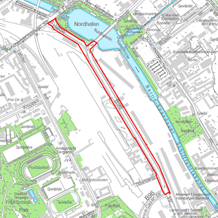 Karte des Geltungsbereichs B-Plan 1-63 Heidestraße
