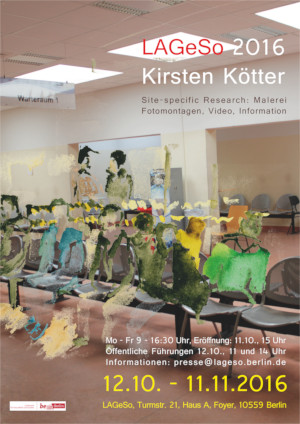 Ausstellungsplakat Site-specific Research LAGeSO 2016, Kirsten Kötter