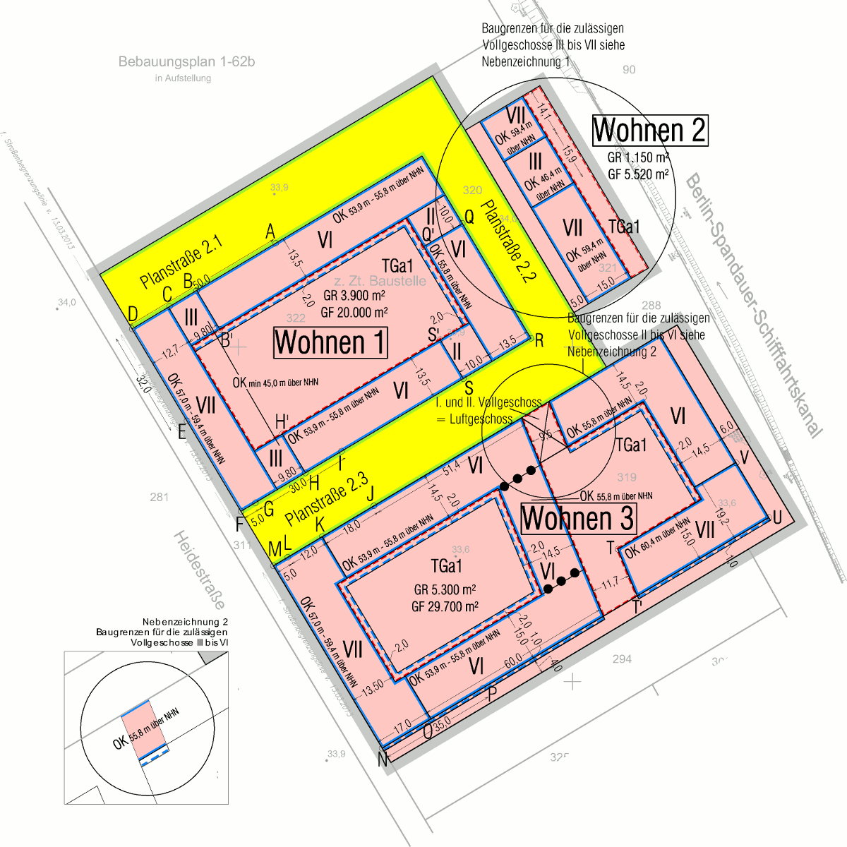 Planzeichnung Bebauungsplan 1-92VE