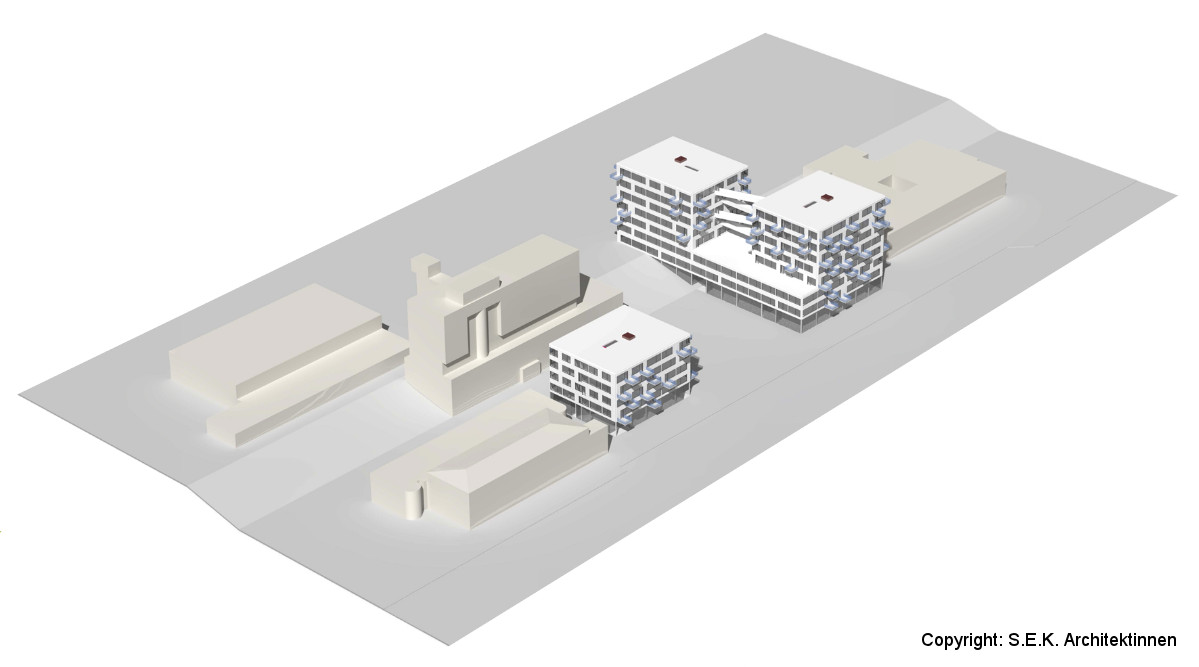 Perspektive Visualisierung Projektentwurf "Besondere Wohnformen", GSE gGmbh mit S.E.K. Architektinnen