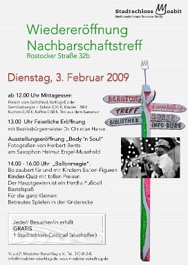 Plakat zur Wiedereröffnung Plakat zur Wiedereröffnung