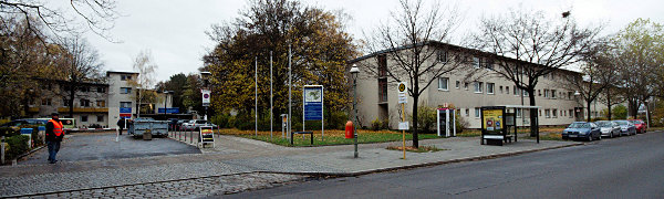 Teil des "Zentrum am Hauptbahnhof", rechts die ehemaligen Seniorenwohnhäsuer