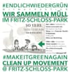 Müllsammelaktion im Fritz-Schloß-Park
